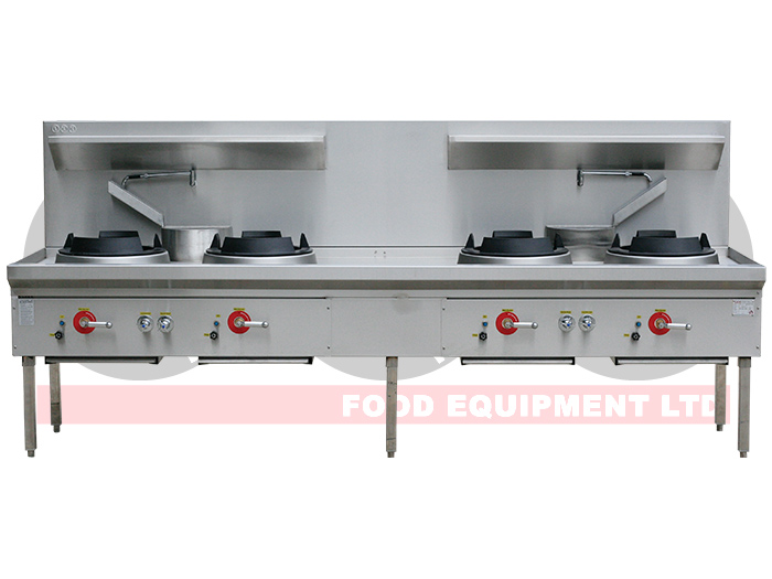 4 burner wok range