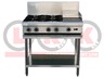 4 GAS OPEN BURNER COOKTOP + 300mm RIGHT GRIDDLE WITH LEGS