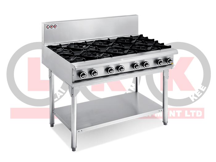 8 GAS OPEN BURNERS WITH LEGS